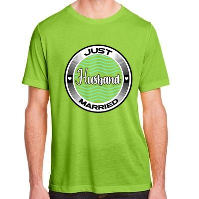 Just Married Husband Honeymoon Cruise Groom Wedding Gift Adult ChromaSoft Performance T-Shirt