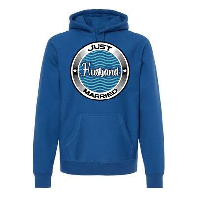 Just Married Husband Honeymoon Cruise Groom Wedding Gift Premium Hoodie