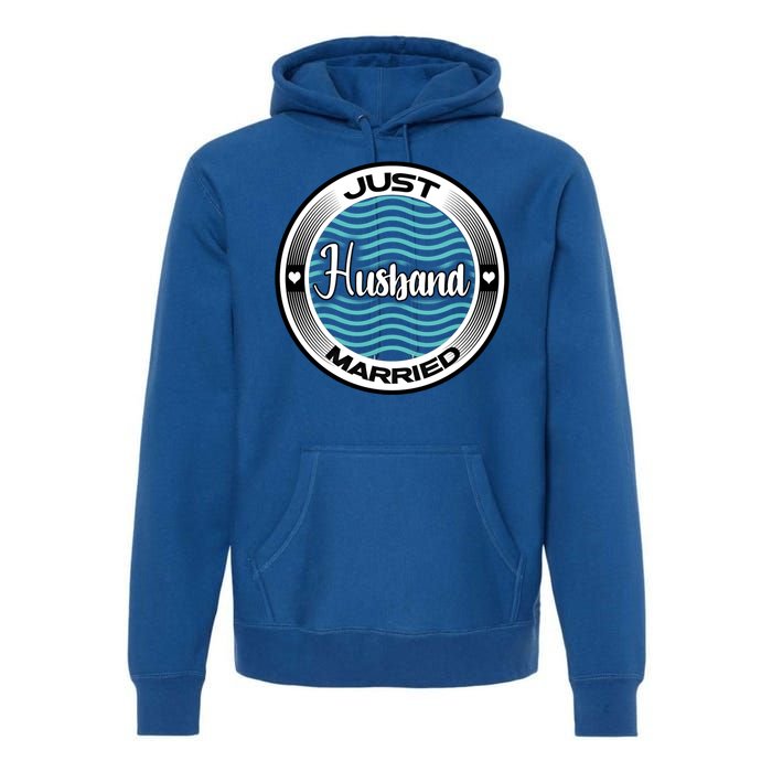 Just Married Husband Honeymoon Cruise Groom Wedding Gift Premium Hoodie