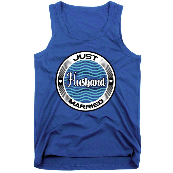 Just Married Husband Honeymoon Cruise Groom Wedding Gift Tank Top