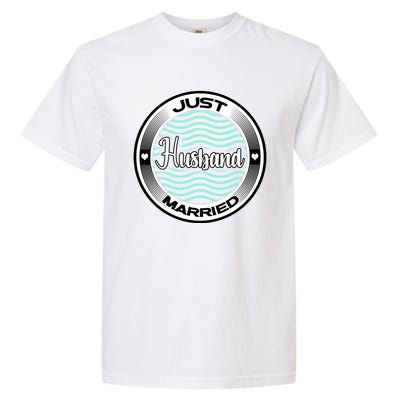 Just Married Husband Honeymoon Cruise Groom Wedding Gift Garment-Dyed Heavyweight T-Shirt