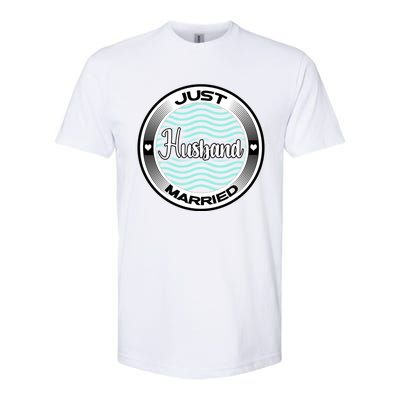 Just Married Husband Honeymoon Cruise Groom Wedding Gift Softstyle CVC T-Shirt