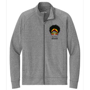 Juneteenth My History Is Strong Black Pride Beautiful Hair Gift Stretch Full-Zip Cadet Jacket