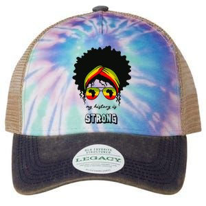 Juneteenth My History Is Strong Black Pride Beautiful Hair Gift Legacy Tie Dye Trucker Hat