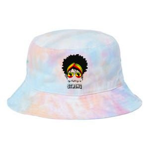 Juneteenth My History Is Strong Black Pride Beautiful Hair Gift Tie Dye Newport Bucket Hat