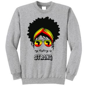 Juneteenth My History Is Strong Black Pride Beautiful Hair Gift Sweatshirt