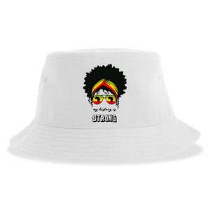 Juneteenth My History Is Strong Black Pride Beautiful Hair Gift Sustainable Bucket Hat