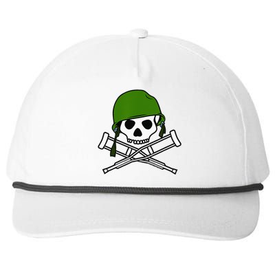 Jackass Military Helmet Skull & Crossbones Logo Snapback Five-Panel Rope Hat