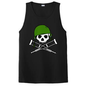 Jackass Military Helmet Skull & Crossbones Logo PosiCharge Competitor Tank