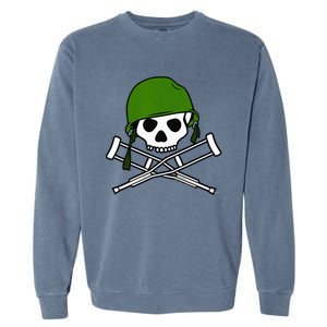 Jackass Military Helmet Skull & Crossbones Logo Garment-Dyed Sweatshirt