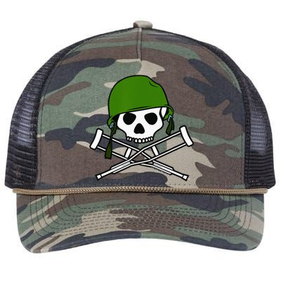 Jackass Military Helmet Skull & Crossbones Logo Retro Rope Trucker Hat Cap