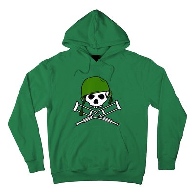 Jackass Military Helmet Skull & Crossbones Logo Hoodie