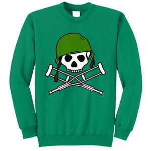 Jackass Military Helmet Skull & Crossbones Logo Sweatshirt