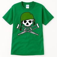 Jackass Military Helmet Skull & Crossbones Logo Tall T-Shirt