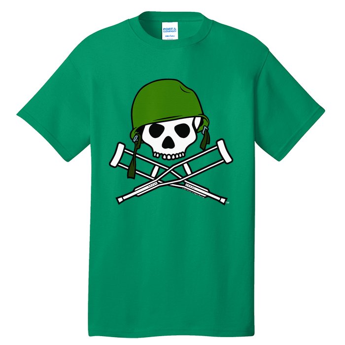 Jackass Military Helmet Skull & Crossbones Logo Tall T-Shirt