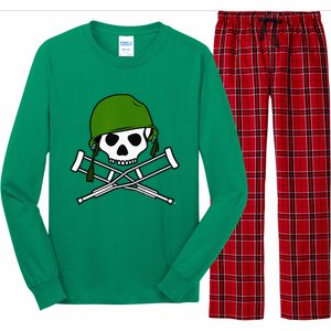 Jackass Military Helmet Skull & Crossbones Logo Long Sleeve Pajama Set