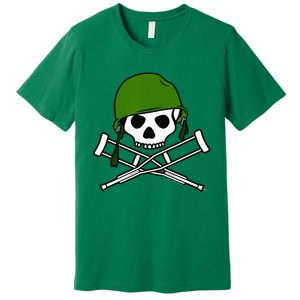 Jackass Military Helmet Skull & Crossbones Logo Premium T-Shirt