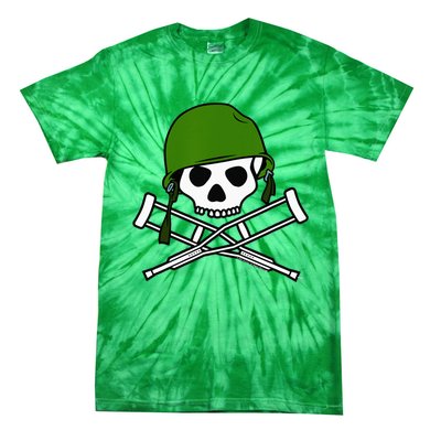 Jackass Military Helmet Skull & Crossbones Logo Tie-Dye T-Shirt