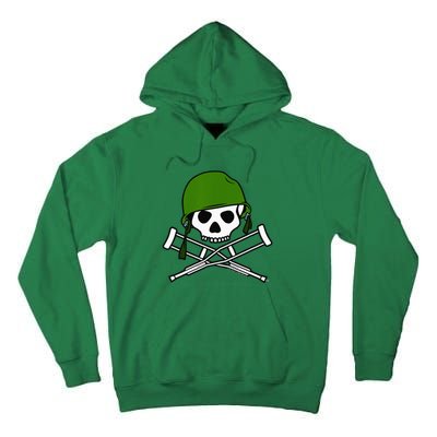 Jackass Military Helmet Skull & Crossbones Logo Tall Hoodie