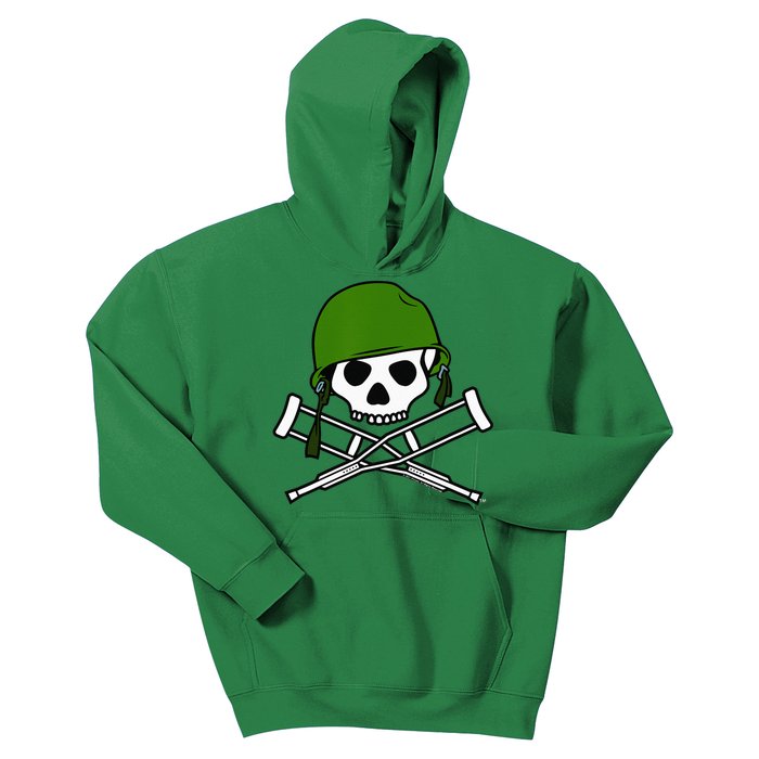 Jackass Military Helmet Skull & Crossbones Logo Kids Hoodie