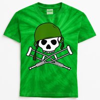 Jackass Military Helmet Skull & Crossbones Logo Kids Tie-Dye T-Shirt