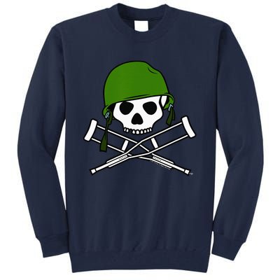 Jackass Military Helmet Skull & Crossbones Logo Tall Sweatshirt