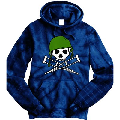 Jackass Military Helmet Skull & Crossbones Logo Tie Dye Hoodie