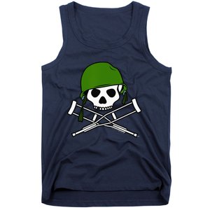 Jackass Military Helmet Skull & Crossbones Logo Tank Top