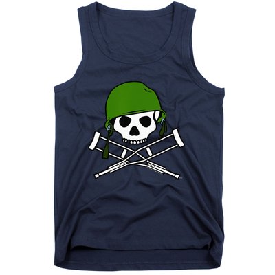 Jackass Military Helmet Skull & Crossbones Logo Tank Top