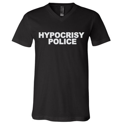 John Melendez Hypocrisy Police V-Neck T-Shirt