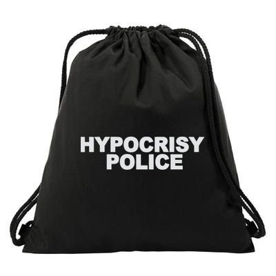 John Melendez Hypocrisy Police Drawstring Bag
