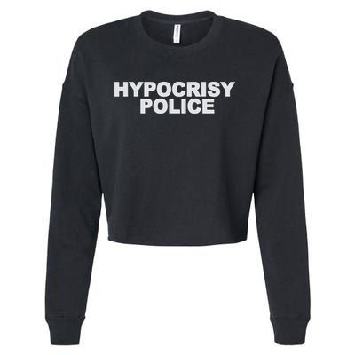 John Melendez Hypocrisy Police Cropped Pullover Crew