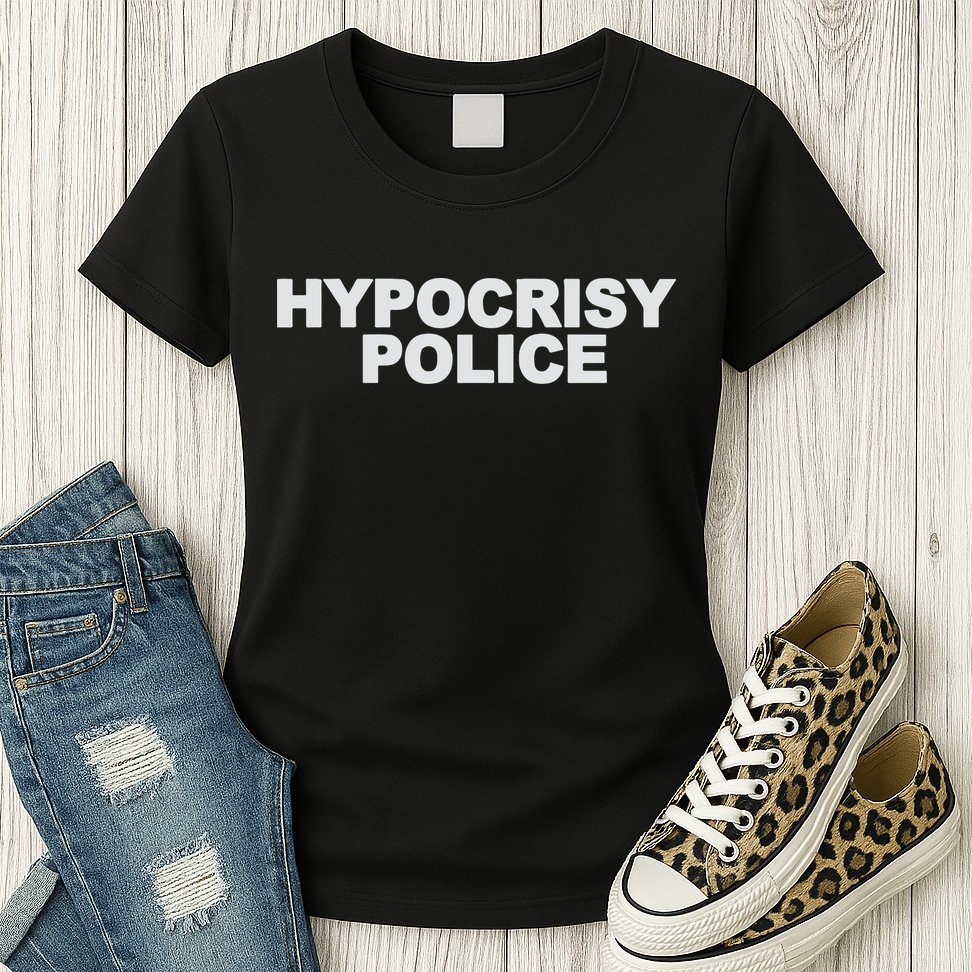 John Melendez Hypocrisy Police Womens T-Shirt