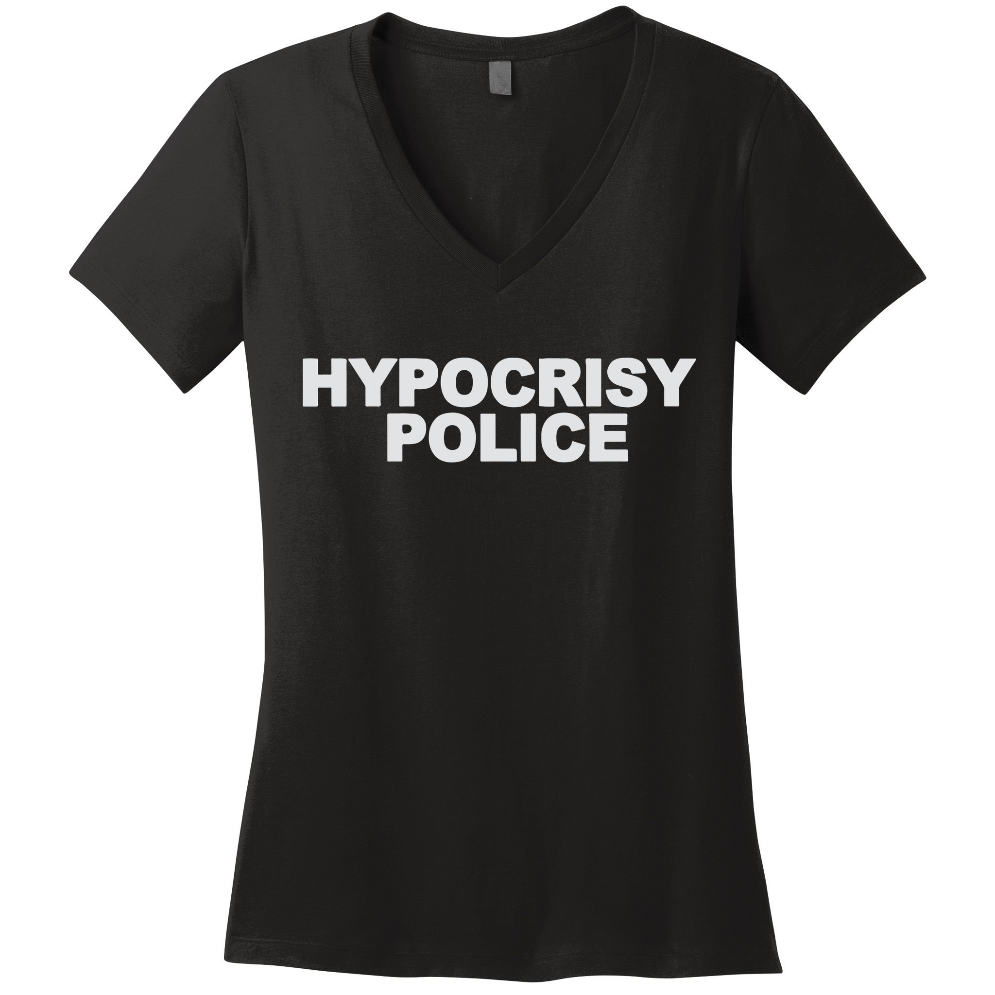 John Melendez Hypocrisy Police Women's V-Neck T-Shirt