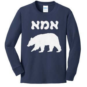 Jewish Mom Hebrew Mama Bear MotherS Day Wife Ima Gift Kids Long Sleeve Shirt