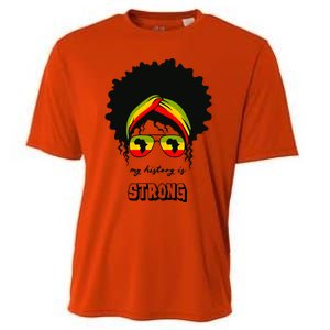 Juneteenth My History Is Strong Black Pride Beautiful Hair Meaningful Gift Cooling Performance Crew T-Shirt