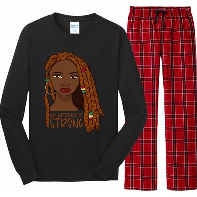 Juneteenth My History Is Strong Freedom 1865 Black Meaningful Gift Long Sleeve Pajama Set