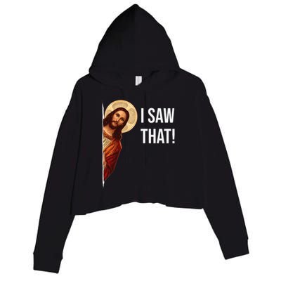 Jesus Meme I Saw That Crop Fleece Hoodie