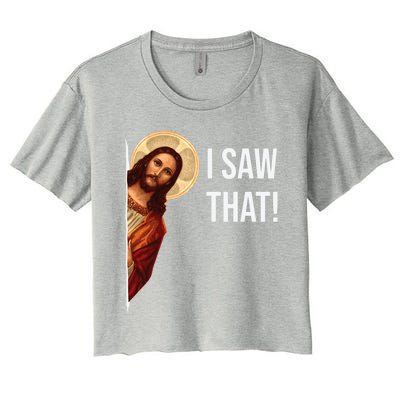 Jesus Meme I Saw That Women's Crop Top Tee