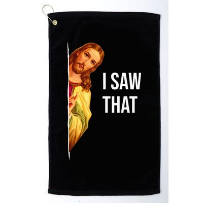 Jesus Meme I Saw That Christian God Funny Quote Golf Towel