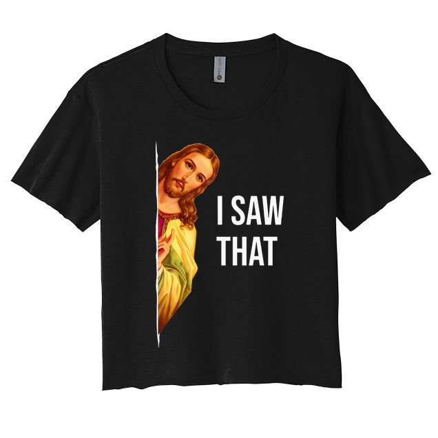 Jesus Meme I Saw That Christian God Funny Quote Crop Top