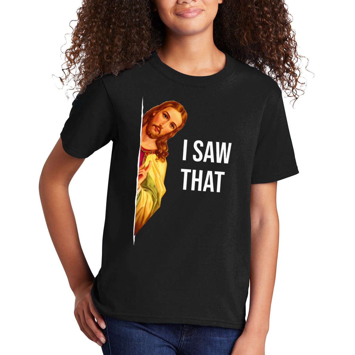 Jesus Meme I Saw That Christian God Funny Quote Kids T-Shirt