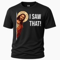 Jesus Meme I Saw That Cooling Performance Crew T-Shirt