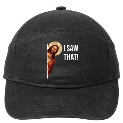 Jesus Meme I Saw That 7-Panel Snapback Hat