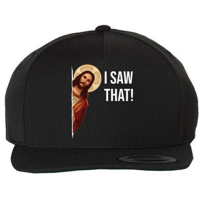 Jesus Meme I Saw That Wool Snapback Cap