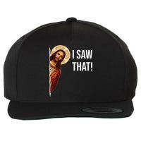 Jesus Meme I Saw That Wool Snapback Cap