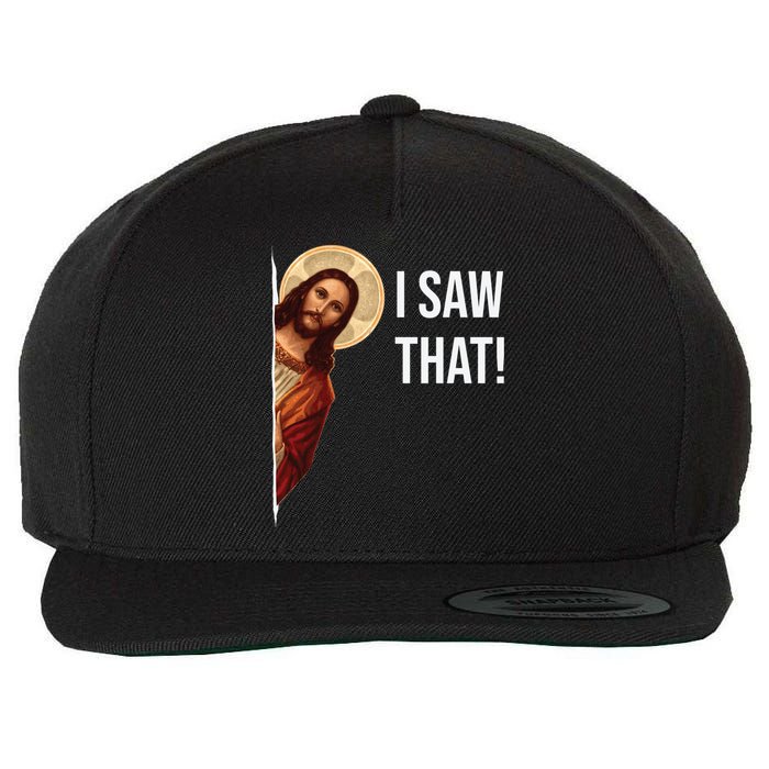 Jesus Meme I Saw That Wool Snapback Cap