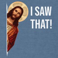 Jesus Meme I Saw That Garment-Dyed Sweatshirt