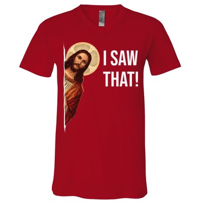 Jesus Meme I Saw That V-Neck T-Shirt