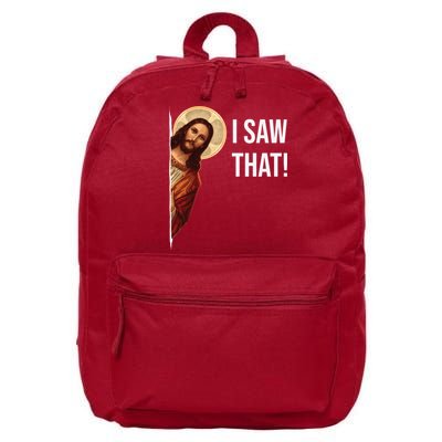 Jesus Meme I Saw That 16 in Basic Backpack